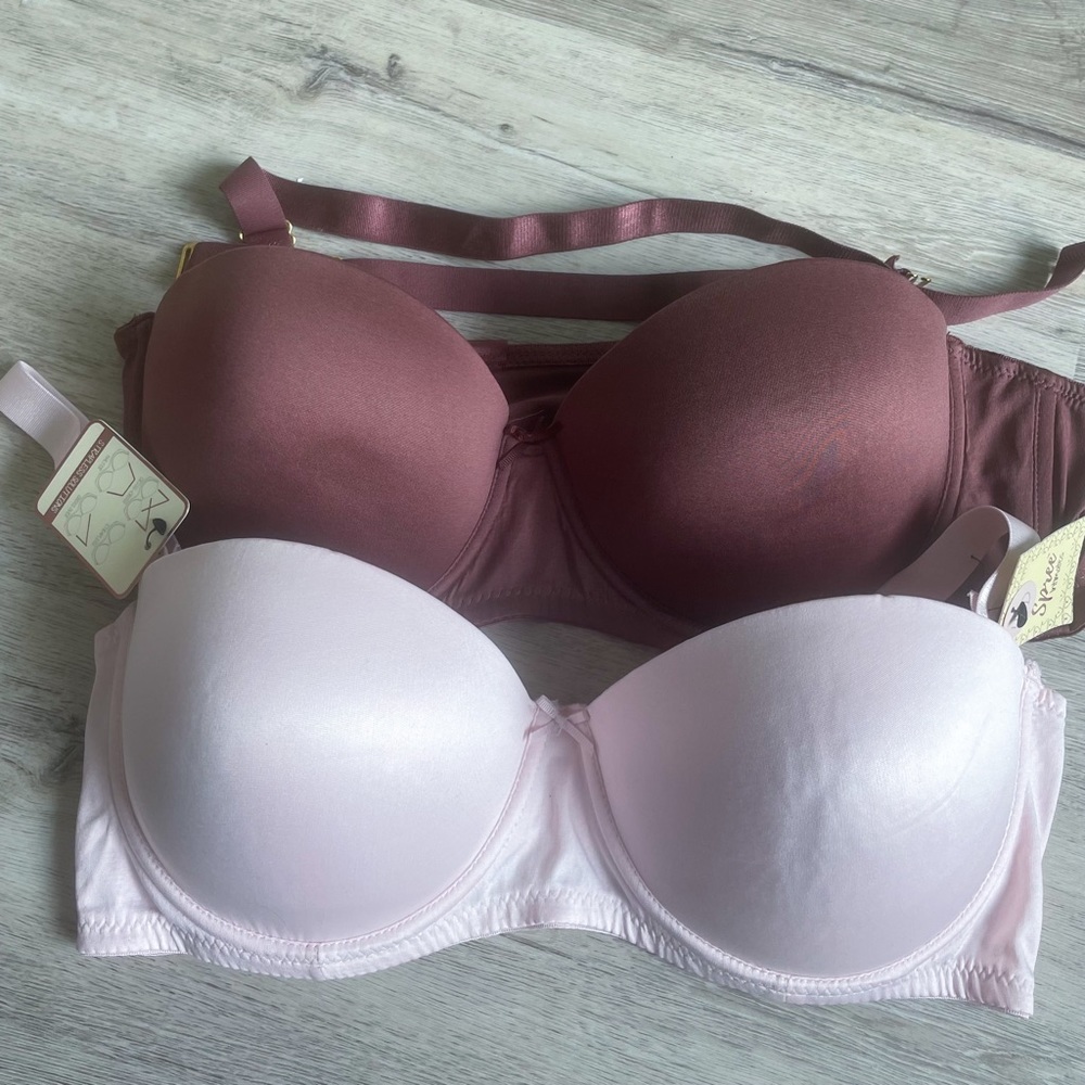 Spree Intimates Convertible Strapless Bra 2-Pack | Size 40D | NWT